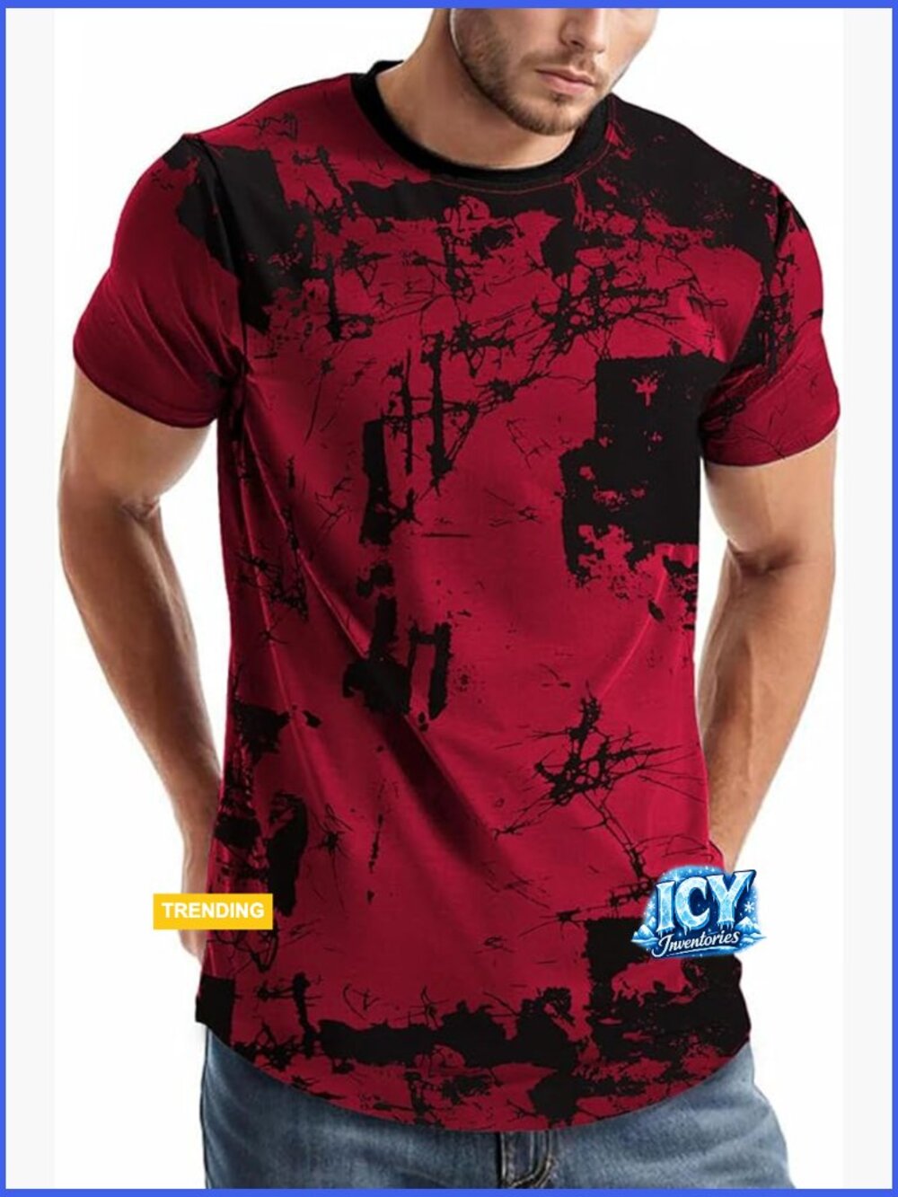 3D Print Graphic T-Shirt Casual Short Sleeve Tee Regular Fit